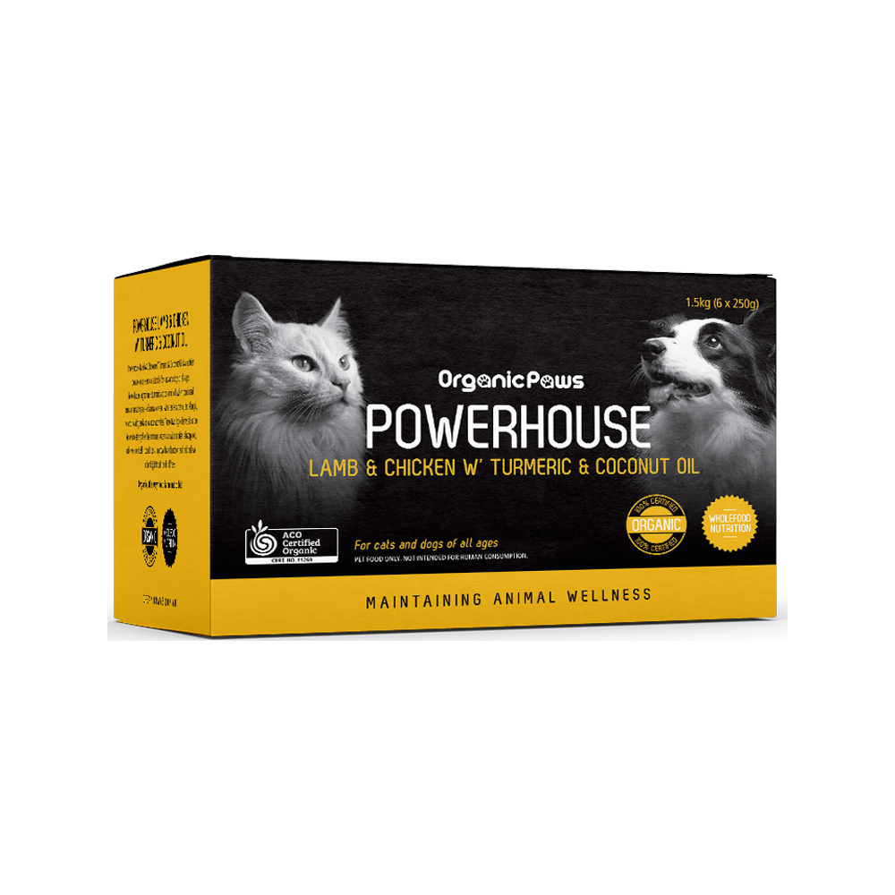 Organic Paws - Frozen - Powerhouse Frozen Lamb & Chicken Dog & Cat Food 250 g