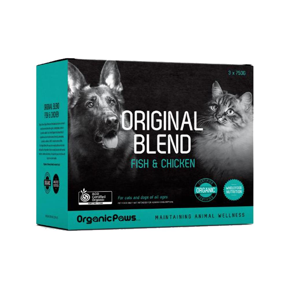 Organic Paws - Frozen - Certified Organic Frozen Fish & Chicken Dog & Cat Food 275 g