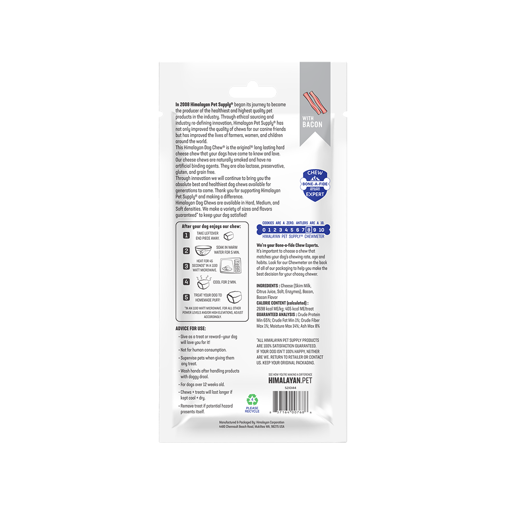 The Original Himalayan Dog Chew Bacon Whiskers N Paws