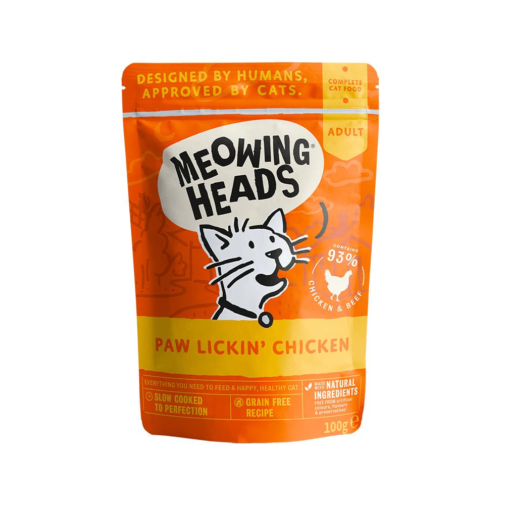 Meowing Heads - Paw Lickin Chicken Wet Cat Food 100 g