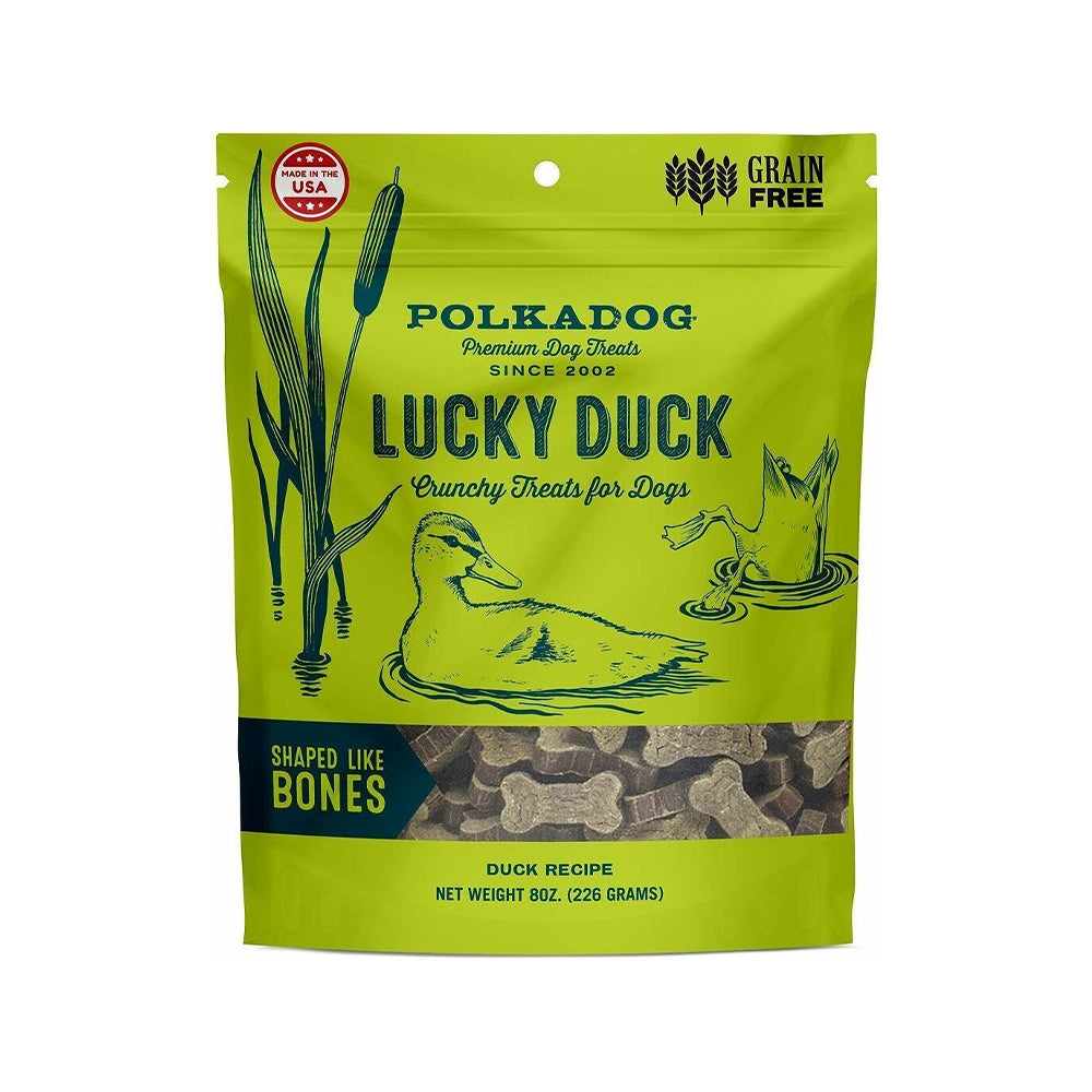 Lucky Duck Bone Shaped Crunchy Dog Treats