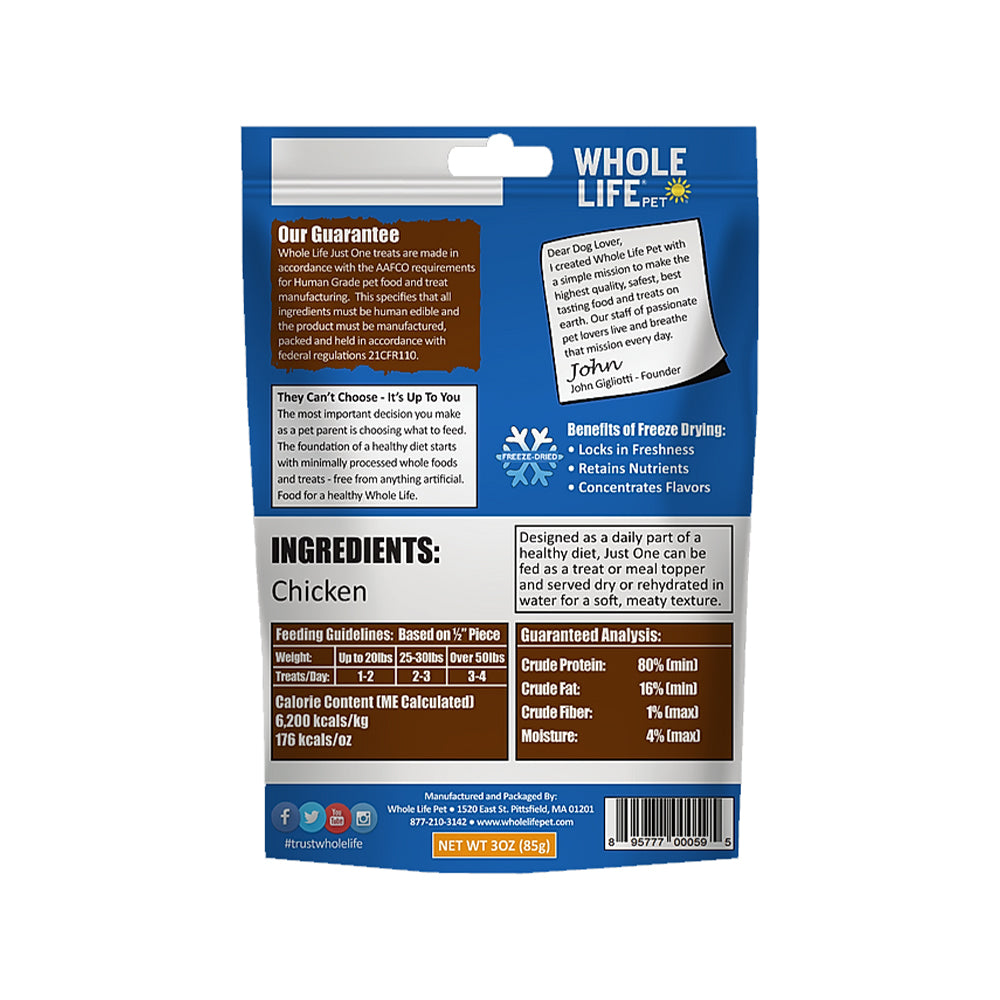 Pure Freeze Dried Chicken Breast Dog Treats