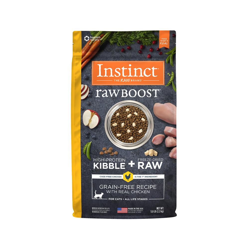 Nature's Variety - Instinct - Raw Boost All Life Stages Grain Free Kibble + Raw Cat Dry Food - Chicken 1.5 lb