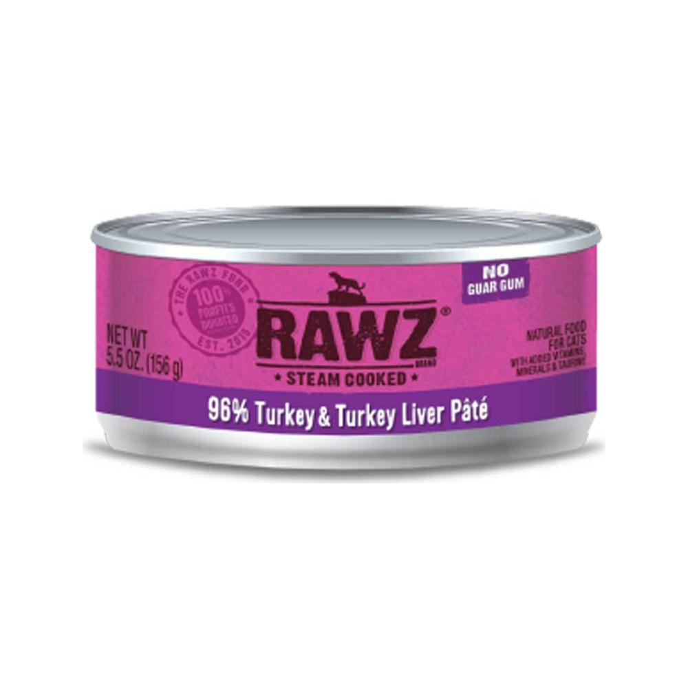 RAWZ - 96% Turkey & Turkey Liver Pate Cat Can 5.5 oz