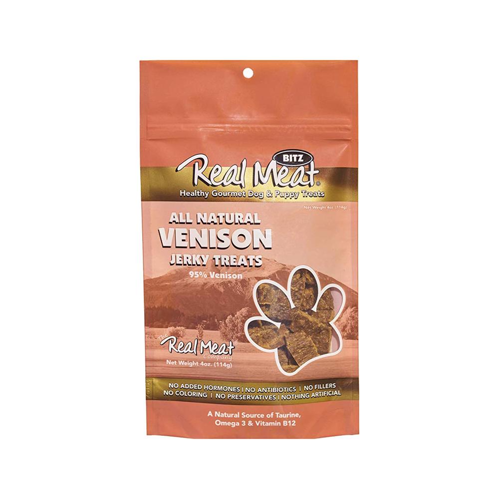 Real Meat - All Natural Venison Jerky Dog Treats 4 oz