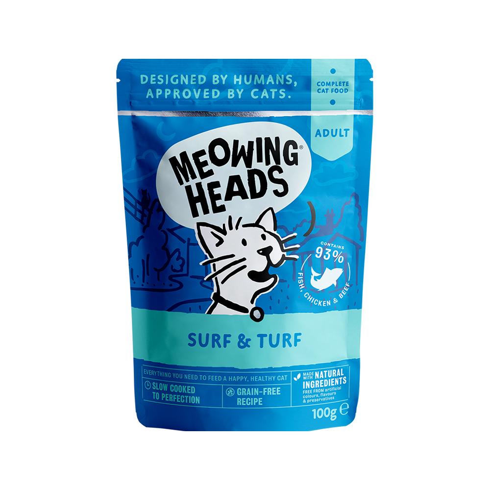 Meowing Heads - Surf & Turf Wet Cat Food 100 g