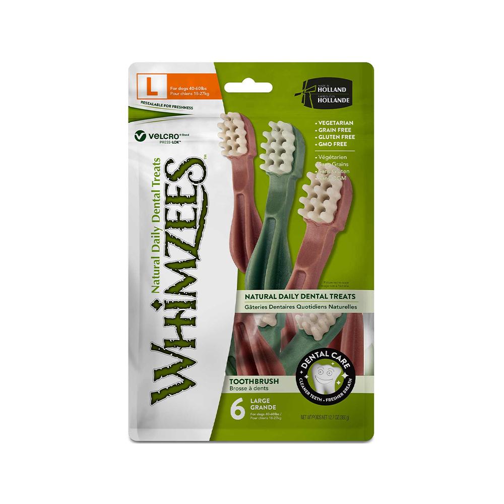 Whimzees - Vegetarian Toothbrush Dog Dental Treats Large