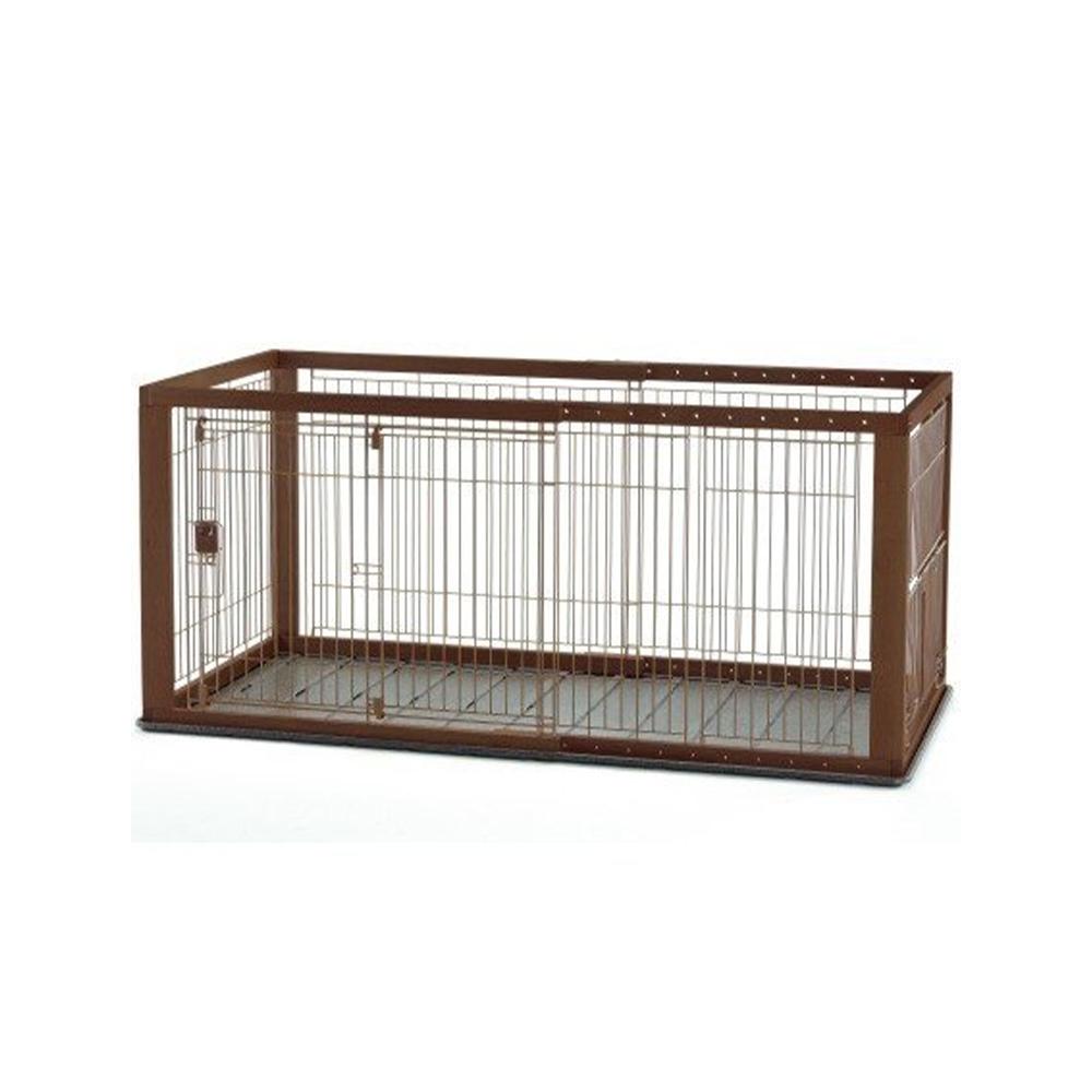 Richell - Wooden Expandable Pet Crate Brown