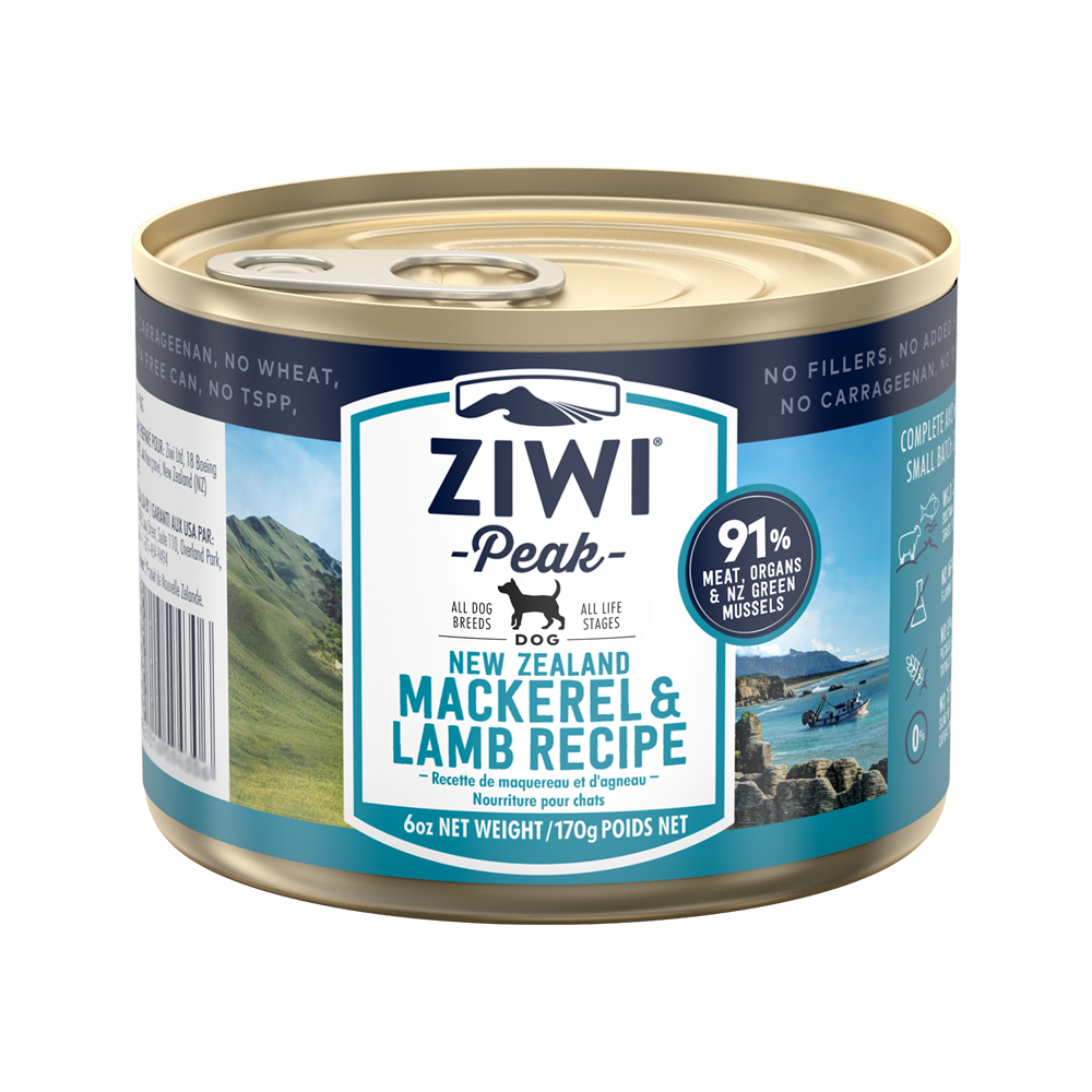 ZiwiPeak - Grain Free Mackerel & Lamb Dog Can 170 g