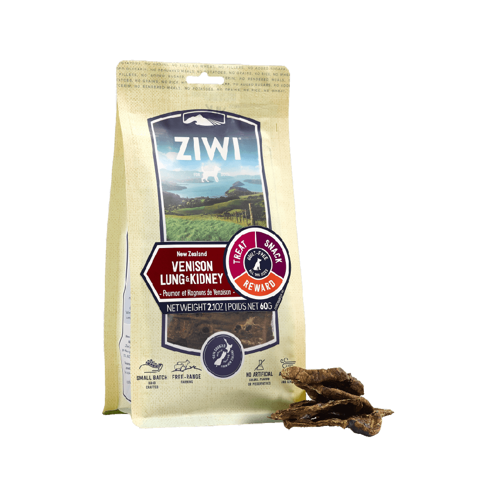ZiwiPeak - Gently Air Dried Venison Lung & Kidney Dog Treats 60 g