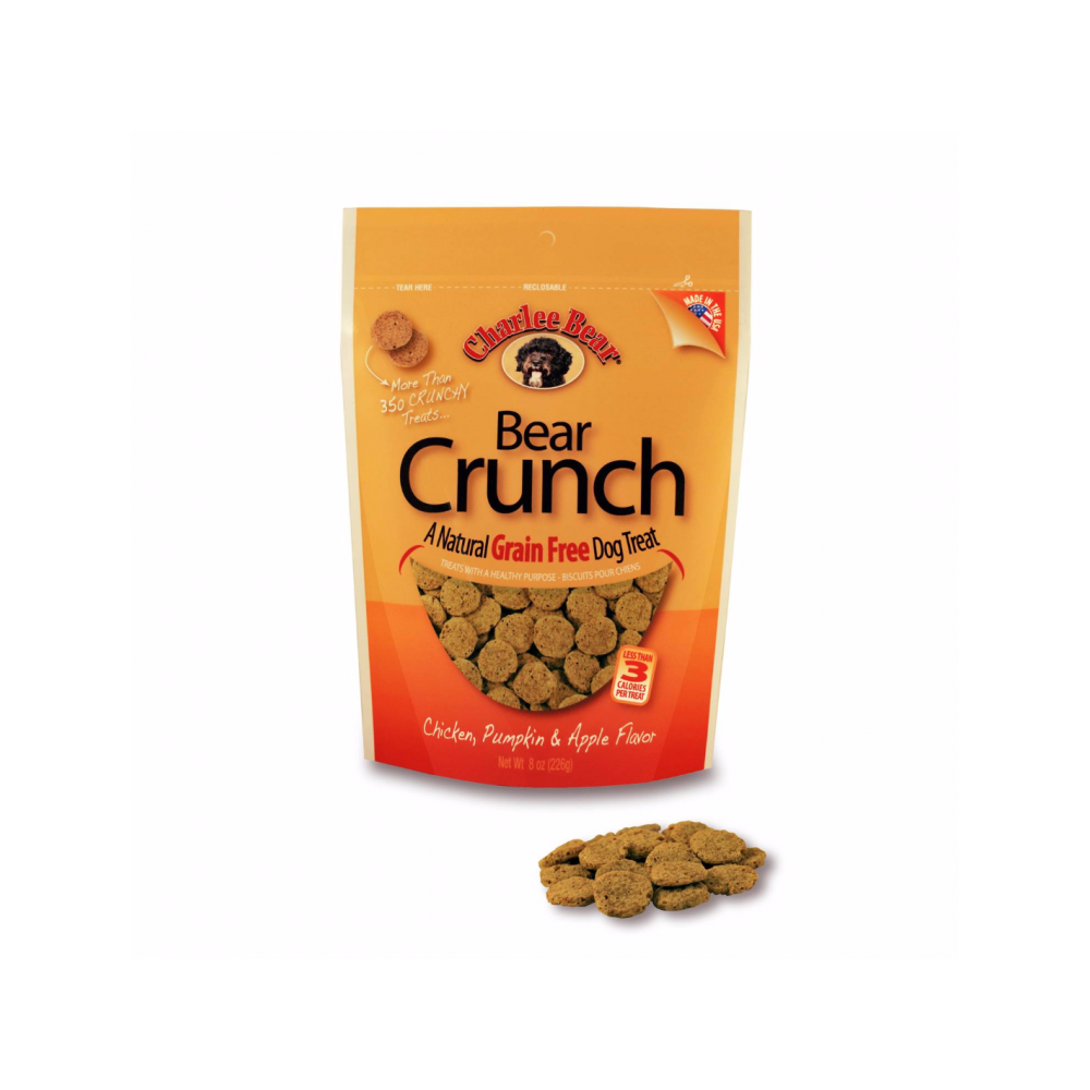 Charlee Bear - Grain Free Crunch Chicken, Pumpkin & Apple Dog Treats 8 oz