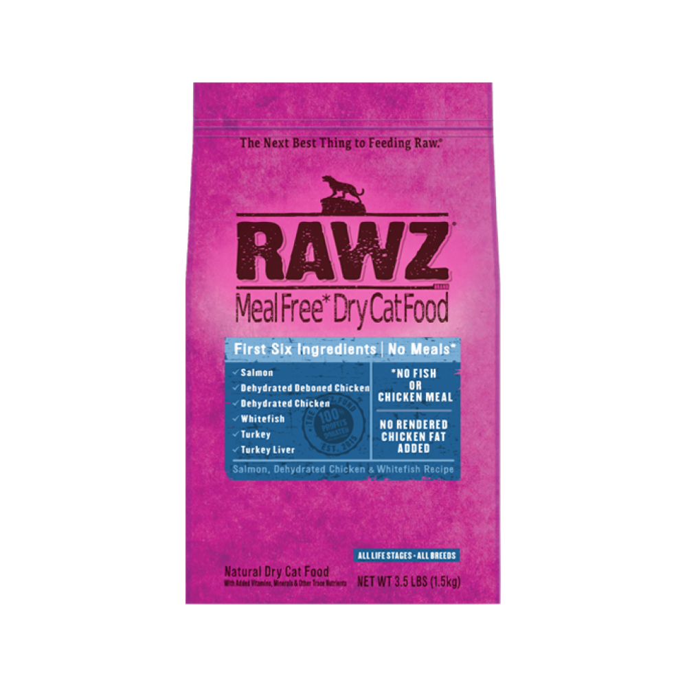 RAWZ - Salmon, Dehydrated Chicken & Whitefish Cat Food 