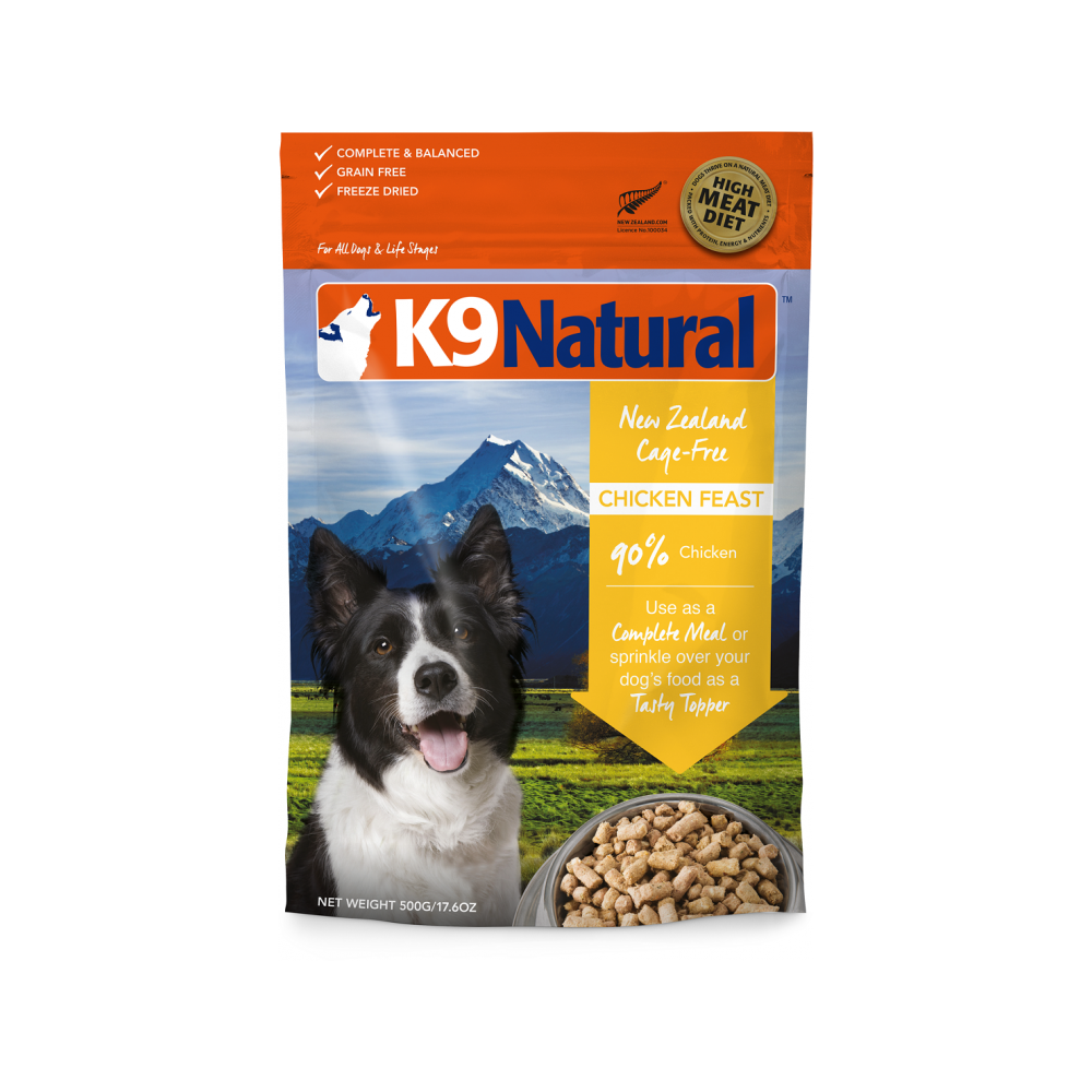 K9 Natural - All Life Stages Freeze Dried Chicken Feast Complete Dog Dry Food 1.8 kg