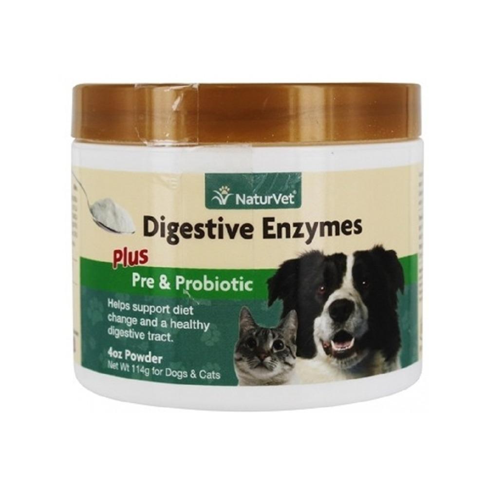 NaturVet - Digestive Enzymes Powder for Dogs & Cats 4 oz