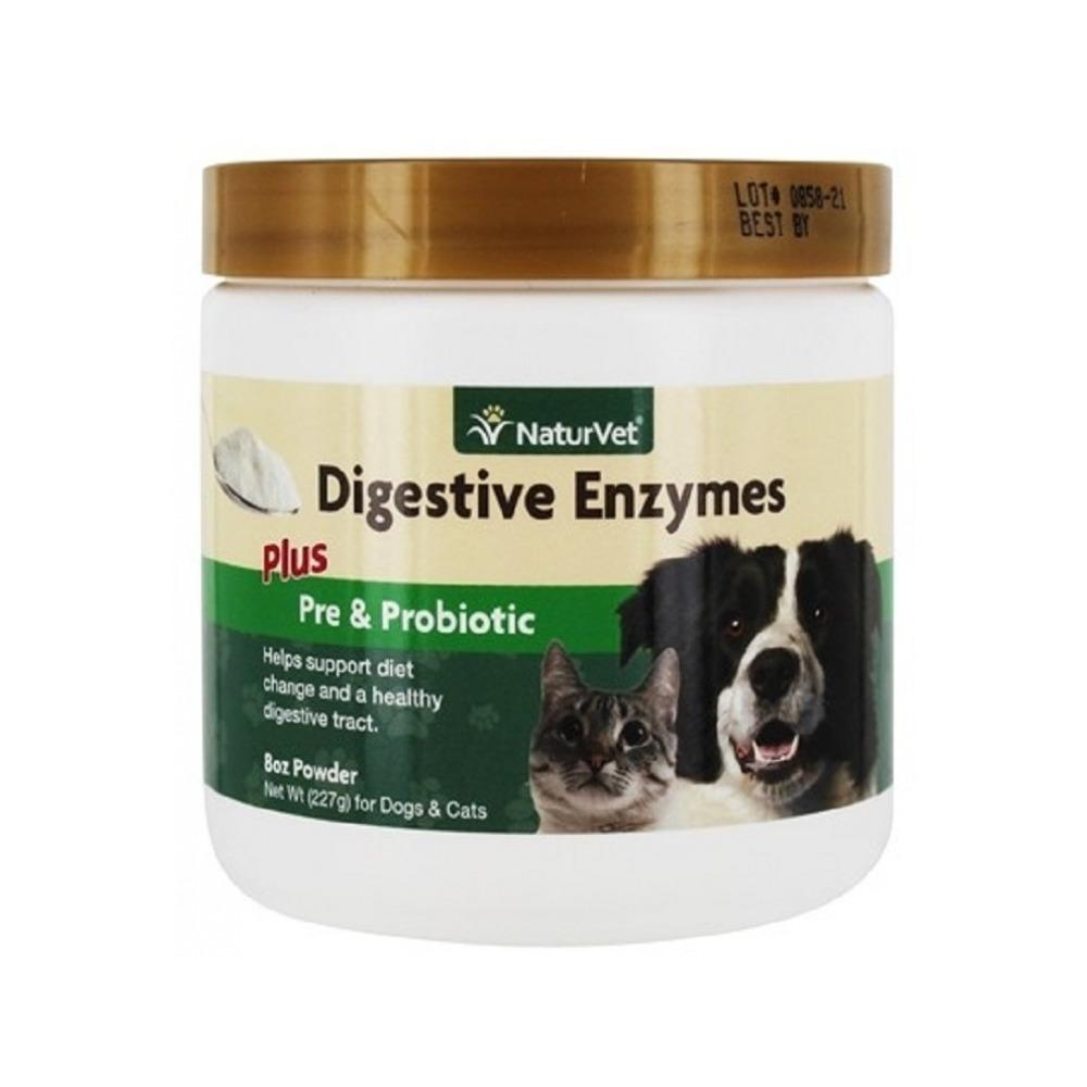 NaturVet - Digestive Enzymes Powder for Dogs & Cats 8 oz