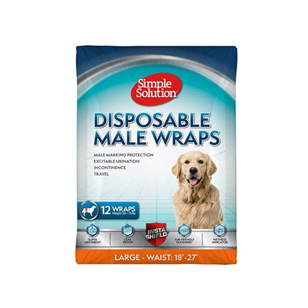 Simple Solution - Disposable Diapers for Male Dogs Large