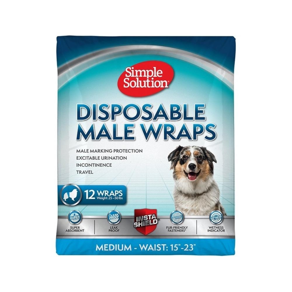 Simple Solution - Disposable Diapers for Male Dogs Medium