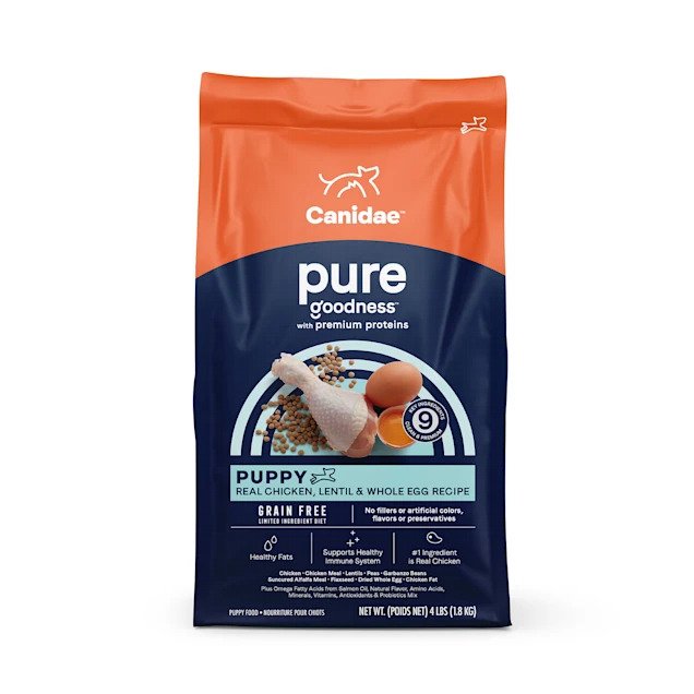 PURE Grain Free Dog Dry Food for Puppies - Chicken, Lentil & Whole Egg