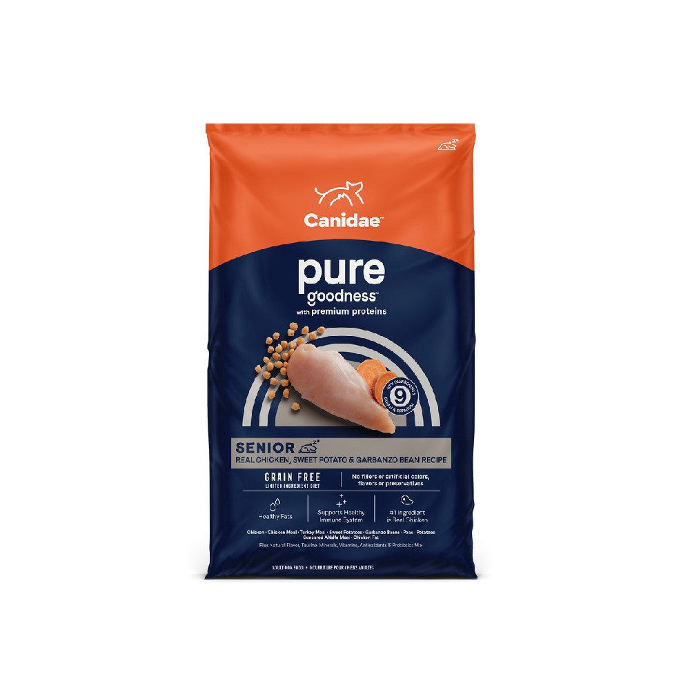 PURE Grain Free Dog Dry Food for Senior - Chicken, Sweet Potato & Garbanzo Bean