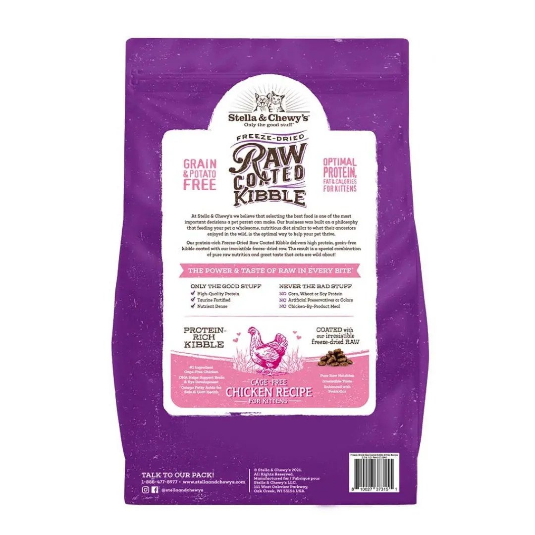 Freeze Dried Cage Free Chicken Raw Coated Kitten Dry Food