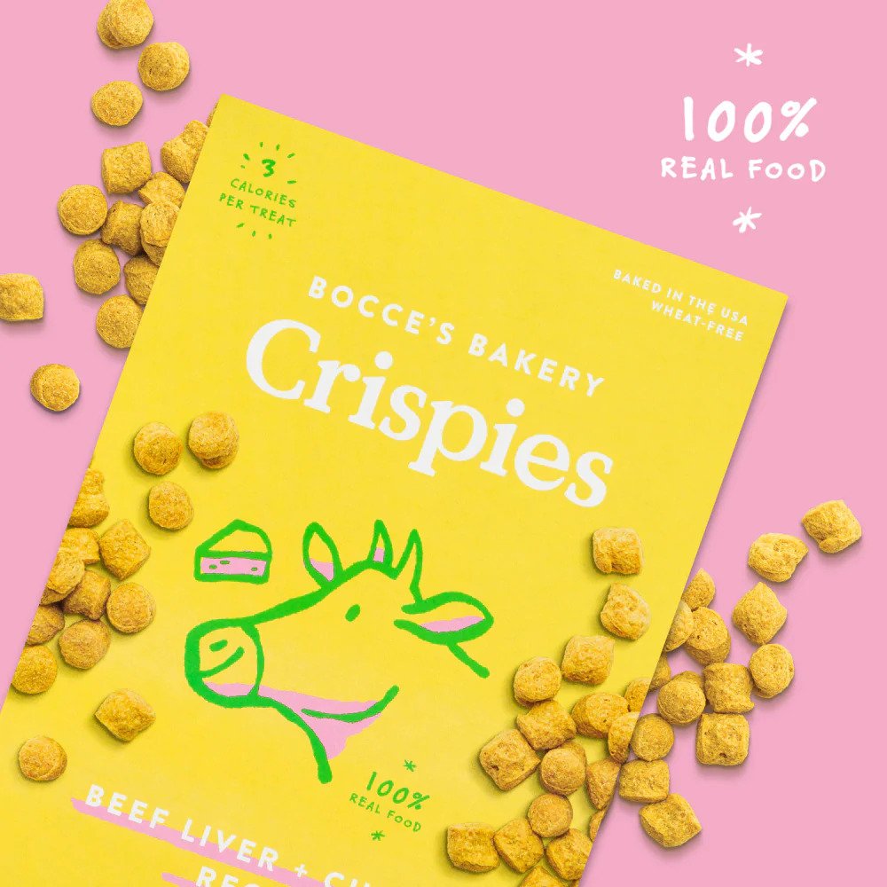 Low Calories Real Food Crispies Beef Liver, Cheese Dog Treats