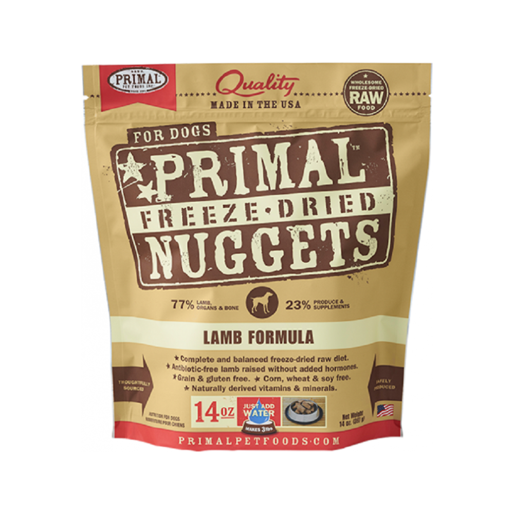 Primal Pet Foods Inc - Freeze Dried Lamb Nuggets Dog Food 14 oz