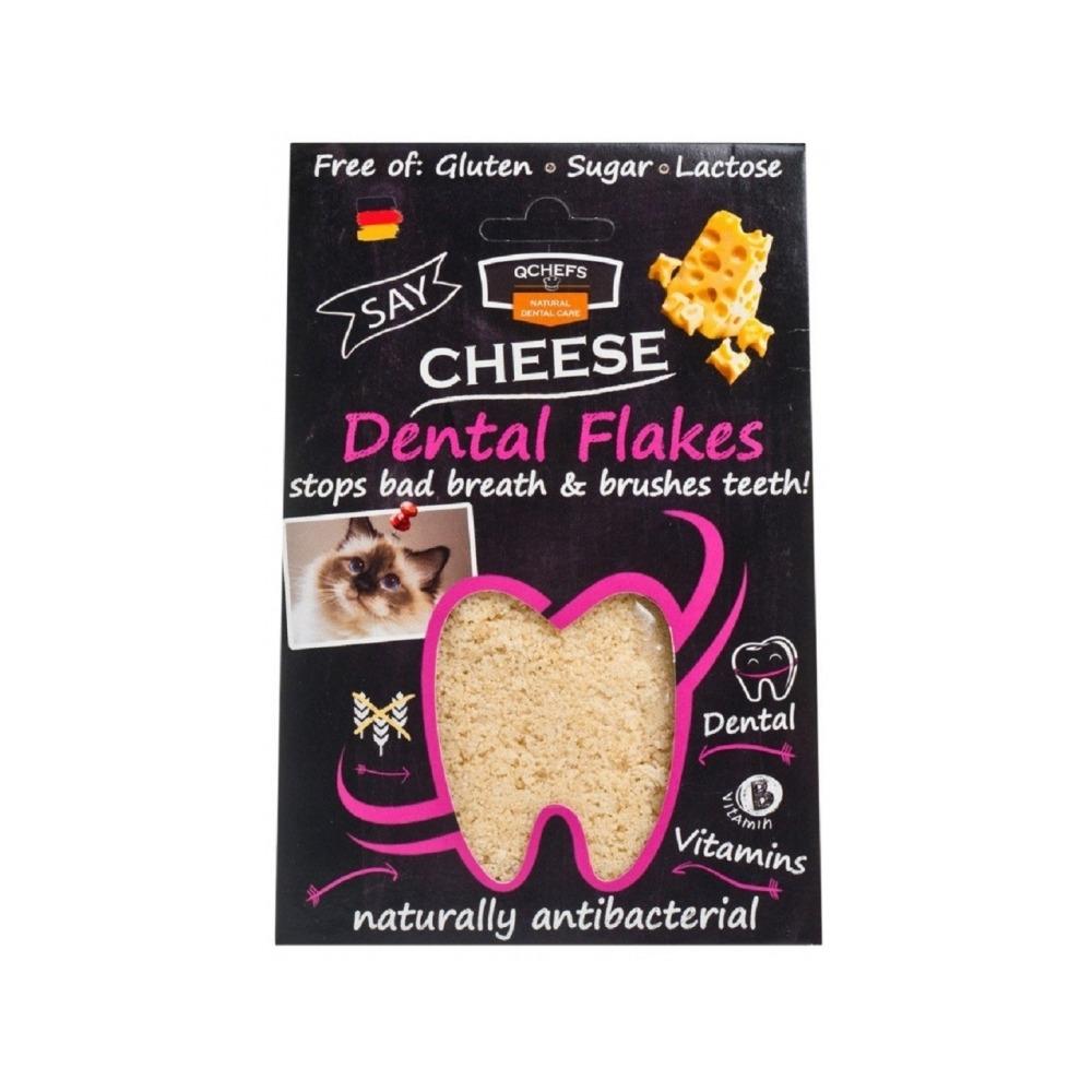 QChefs - Cheese & Rice Cat Dental Flakes 80 g