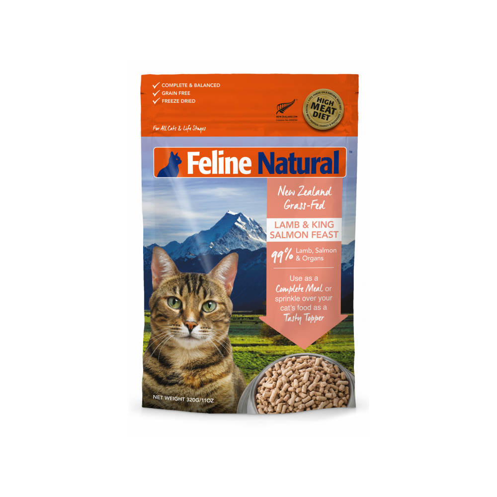 K9 Natural - All Life Stages Freeze Dried Lamb & King Salmon Feast Complete Cat Dry Food 320 g