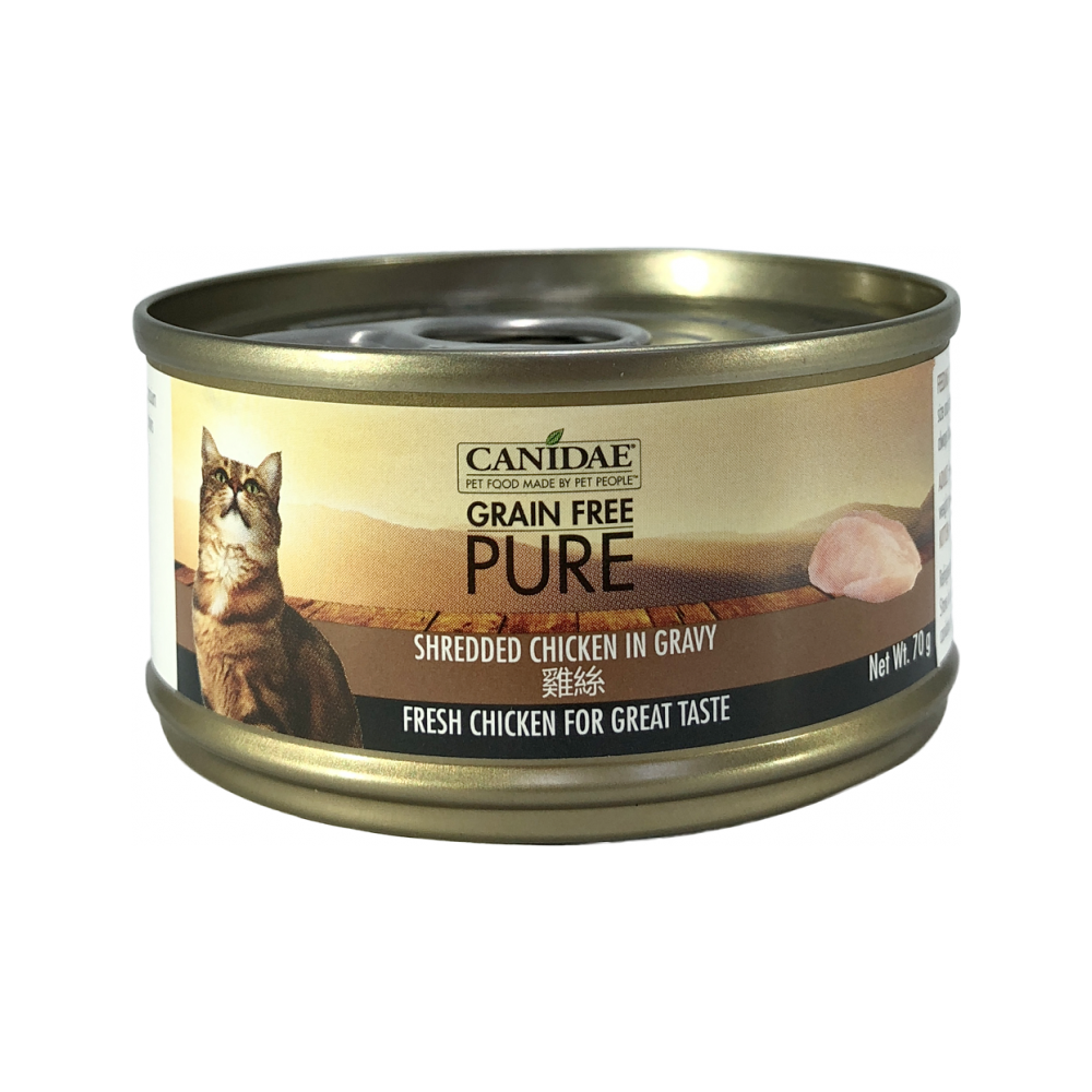 Canidae - PURE Grain Free Cat Can - Shredded Chicken in Gravy 70 g