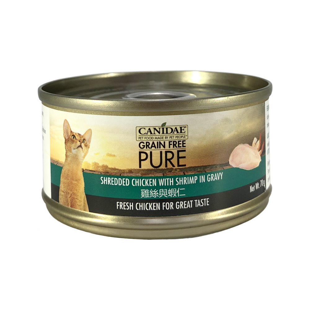 Canidae - PURE Grain Free Cat Can - Shredded Chicken with Shrimp in Gravy 70 g