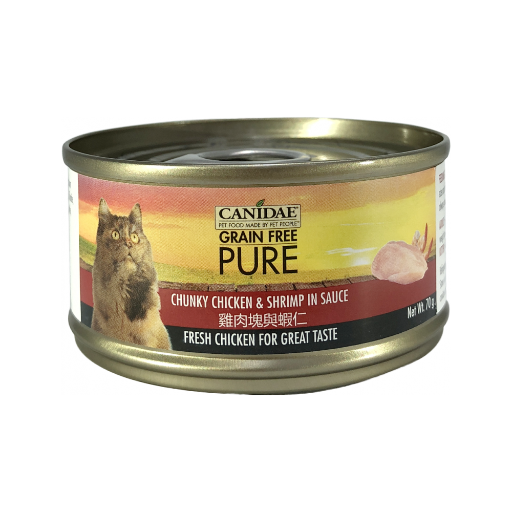 Canidae - PURE Grain Free Cat Can - Chunky Chicken & Shrimp in Sauce 70 g