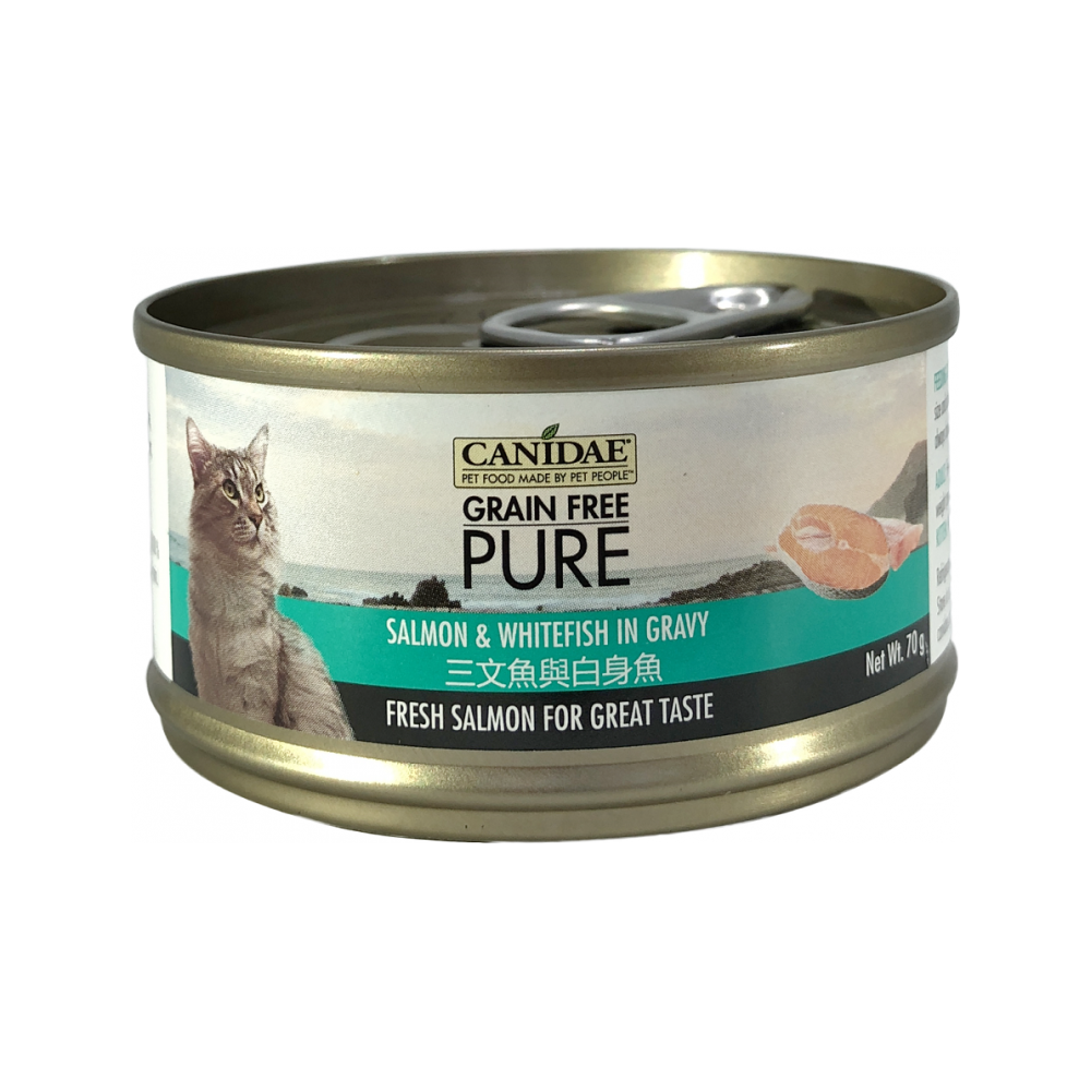 Canidae - PURE Grain Free Cat Can - Salmon & Whitefish in Gravy 70 g