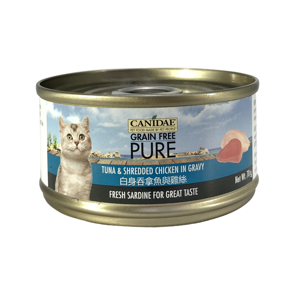 Canidae - PURE Grain Free Cat Can - Tuna & Shredded Chicken in Gravy 70 g