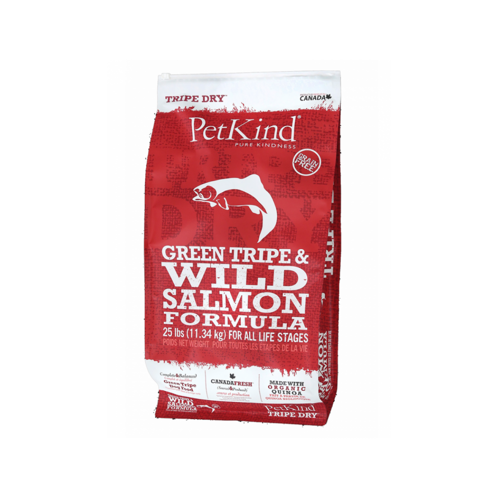 PetKind - All Life Stages Green Tripe & Wild Salmon Dog Dry Food 25 lb