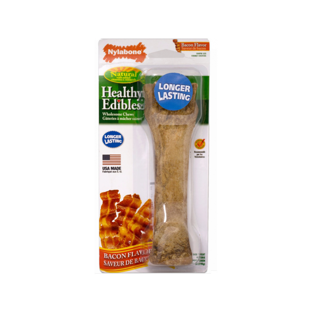 Nylabone - Healthy Edibles Bacon Flavor Dog Dental Chew X-Large