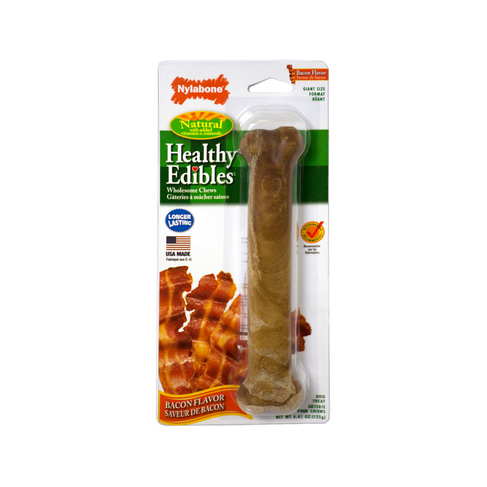 Nylabone - Healthy Edibles Bacon Flavor Dog Dental Chew Large