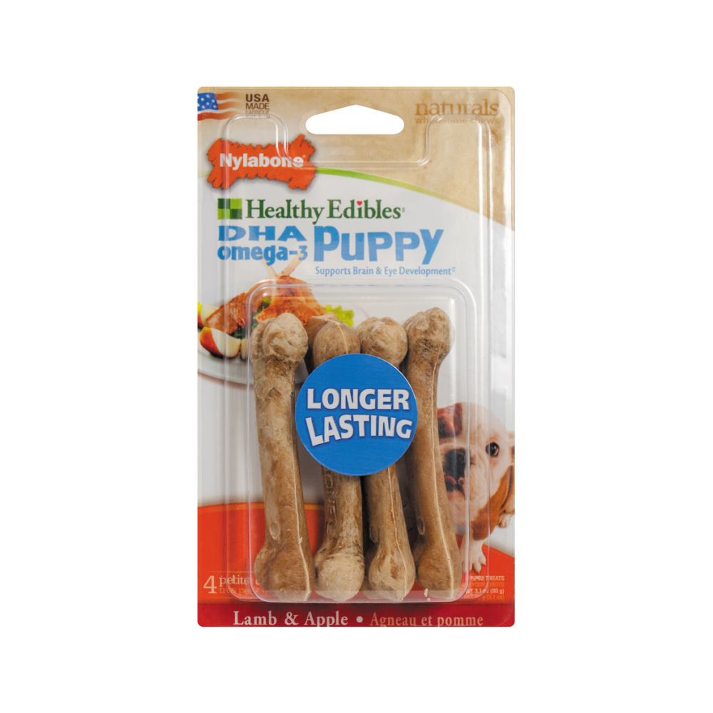 Nylabone - Healthy Edibles Puppy Lamb & Apple Dog Dental Chews X-Small