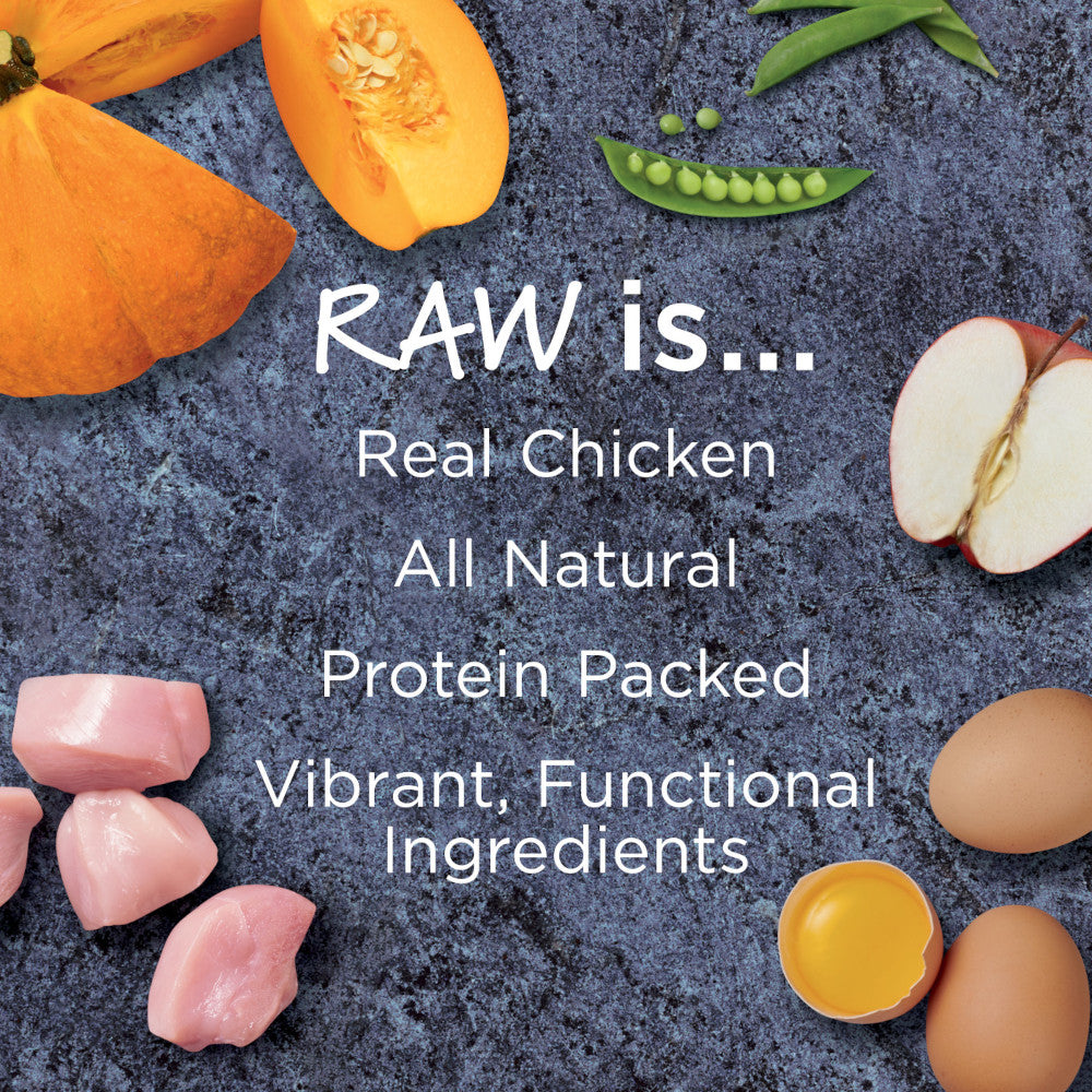 Raw Boost Gut Health Grain Free Kibble + Raw Adult Dog Dry Food - Chicken