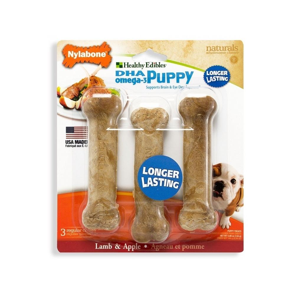 Nylabone - Healthy Edibles Puppy Lamb & Apple Dog Dental Chews Small