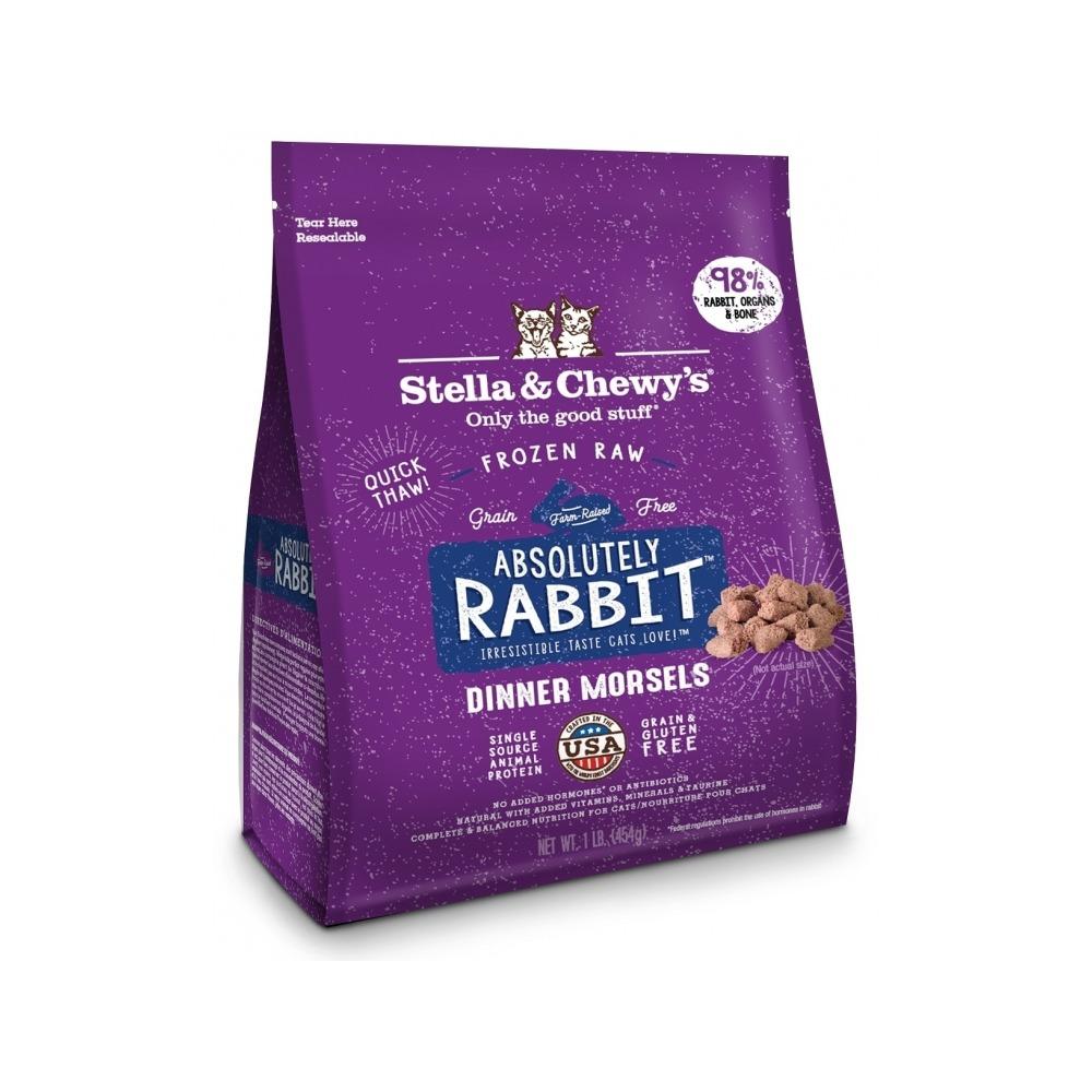 Stella & Chewy's Raw Frozen - Frozen Raw Rabbit Dinner Morsels Cat Food 1 lb