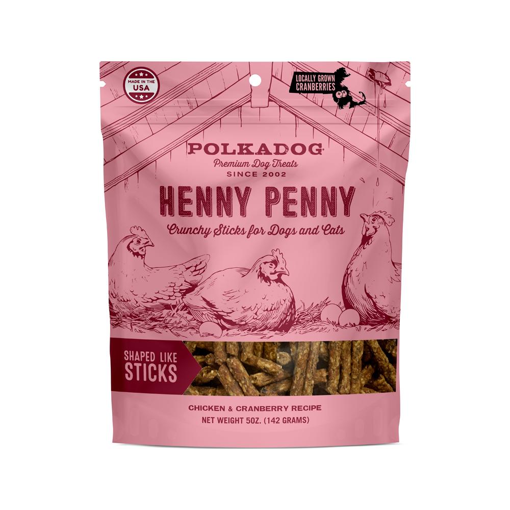 Polkadog Bakery - Henny Penny Chicken & Cranberry Crunchy Sticks Dog & Cat Treats 5 oz