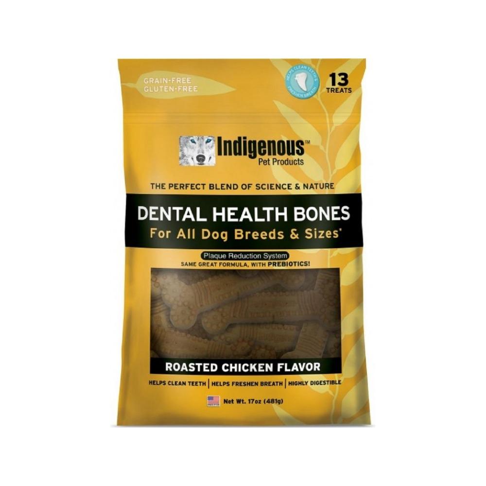 Indigenous Pet Products - Roasted Chicken Dental Health Bones for Dogs 13 pcs