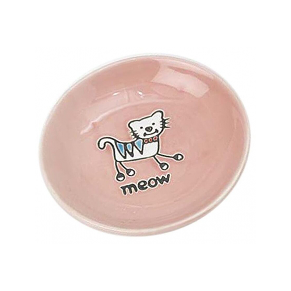 PetRageous Designs - Silly Kitty Cat Saucer Pink