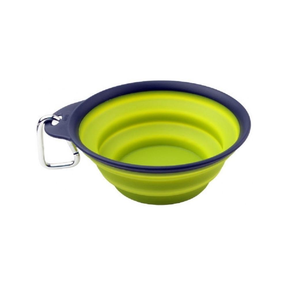 Dexas - Travel Cup Foldable Pet Bowl Green
