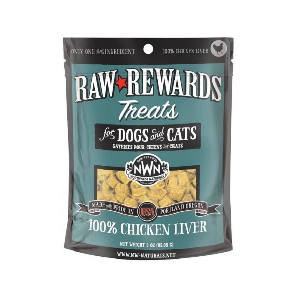 Northwest Naturals - Raw Rewards Freeze Dried Chicken Liver Treats for Dogs & Cats 3 oz
