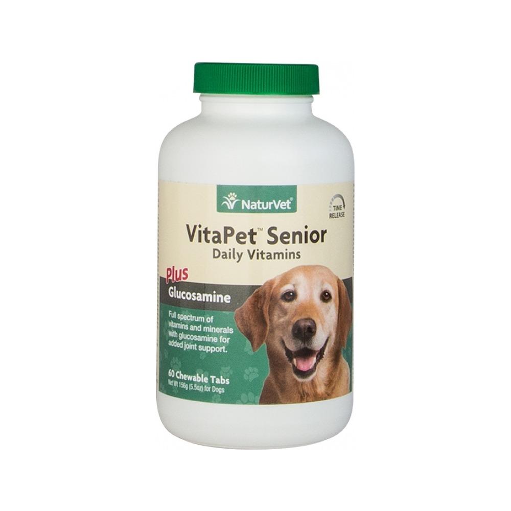 NaturVet - VitaPet Senior Daily Vitamins Dog Chewable Tablets 60 chews