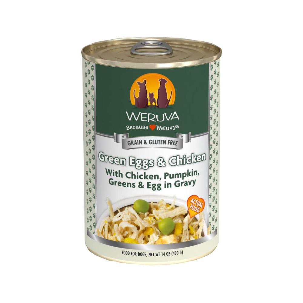 Weruva - Green Eggs & Chicken with Chicken, Pumpkin, Greens & Egg in Gravy Dog Can 14 oz